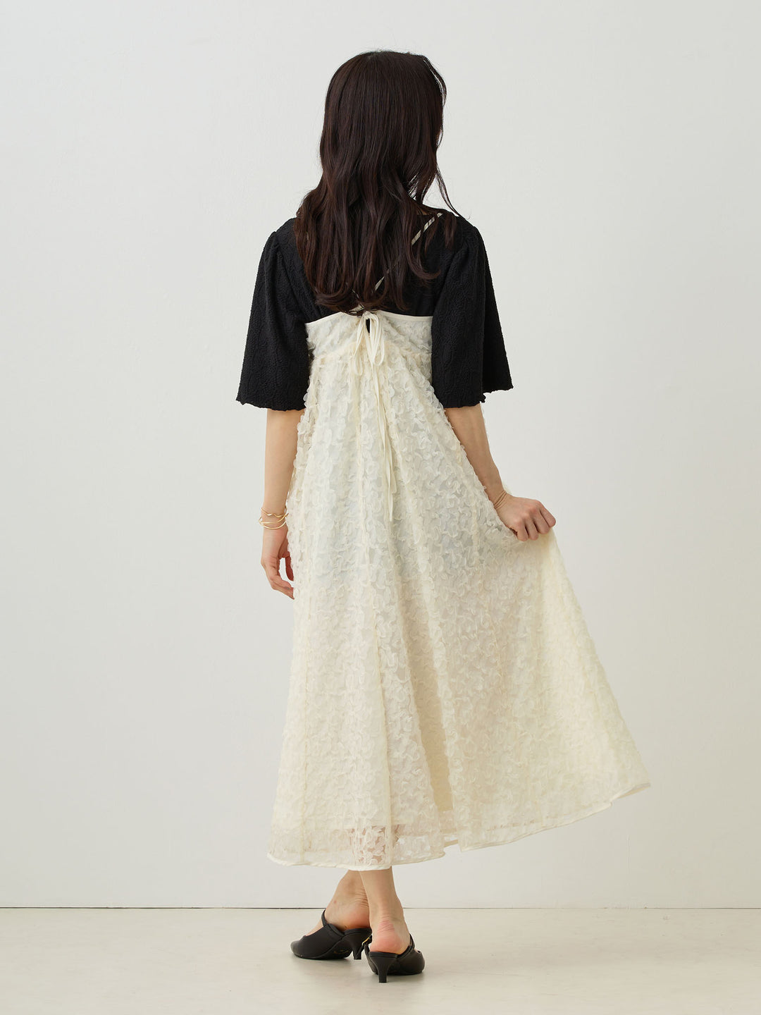 Cache-coeur Lace Camisole Dress Ivory