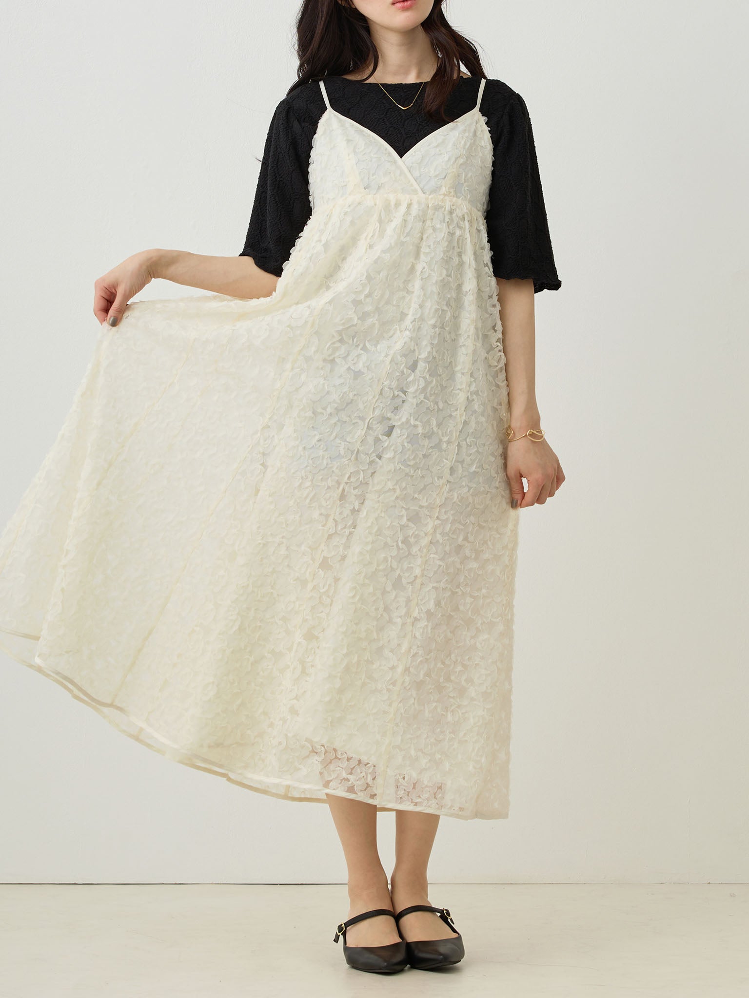テッドべイカー 総レースワンピース カシュクール ドレス ２ ホワイト カシュクールレースキャミワンピース Ivory – honono for mom&baby