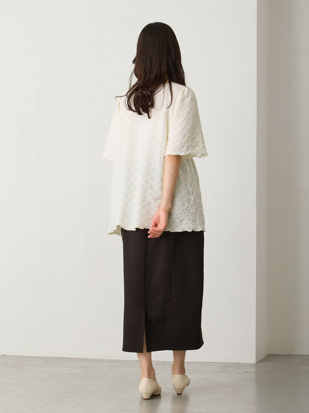 セレモニー対応・マタニティタイトスカート Black