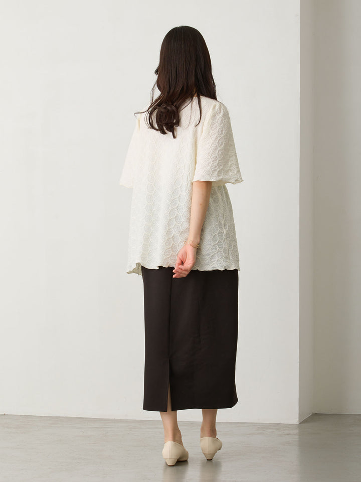 セレモニー対応・マタニティタイトスカート Black