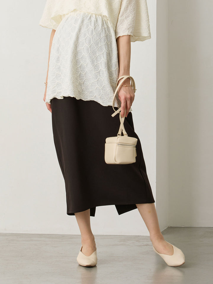 セレモニー対応・マタニティタイトスカート Black