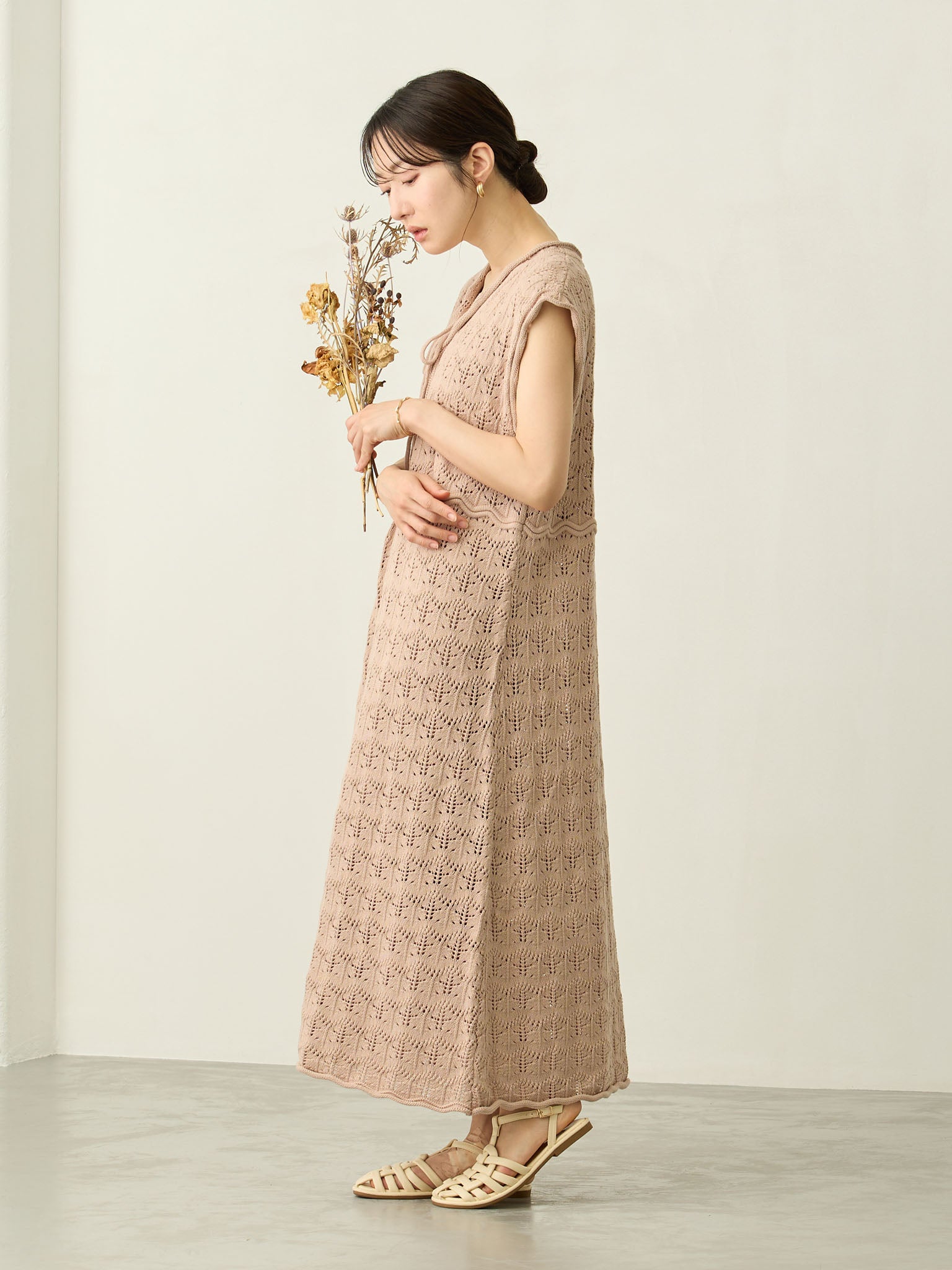 クロシェワンピース Pink beige – honono for mom&baby