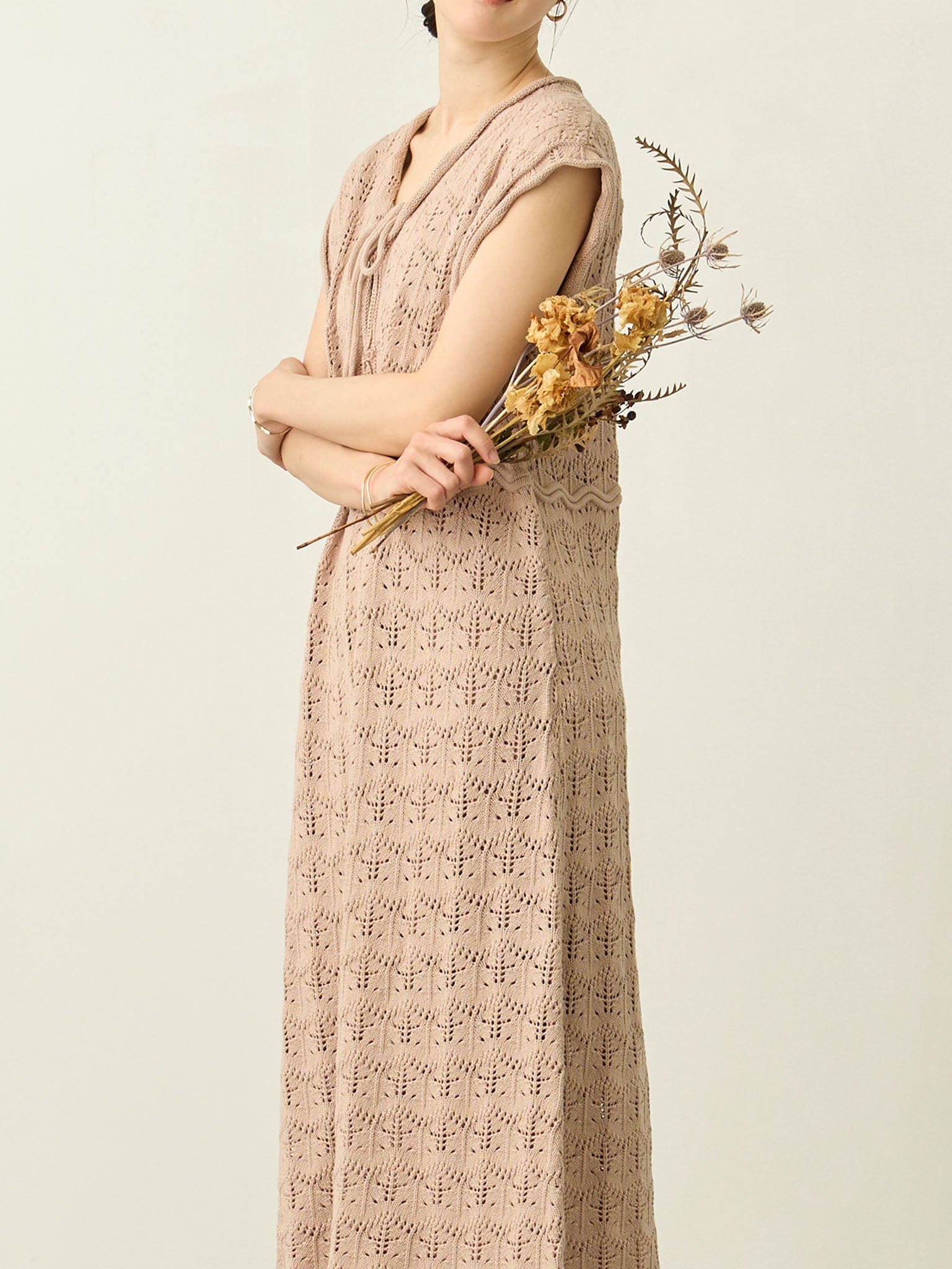 クロシェワンピース Pink beige – honono for mom&baby