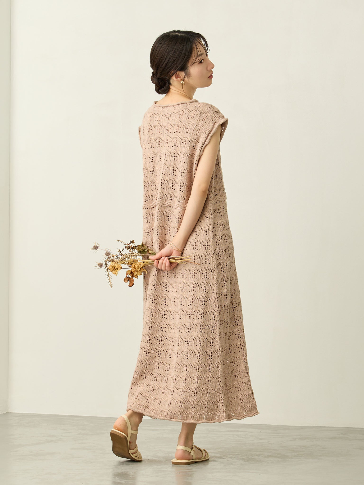 クロシェワンピース Pink beige – honono for mom&baby