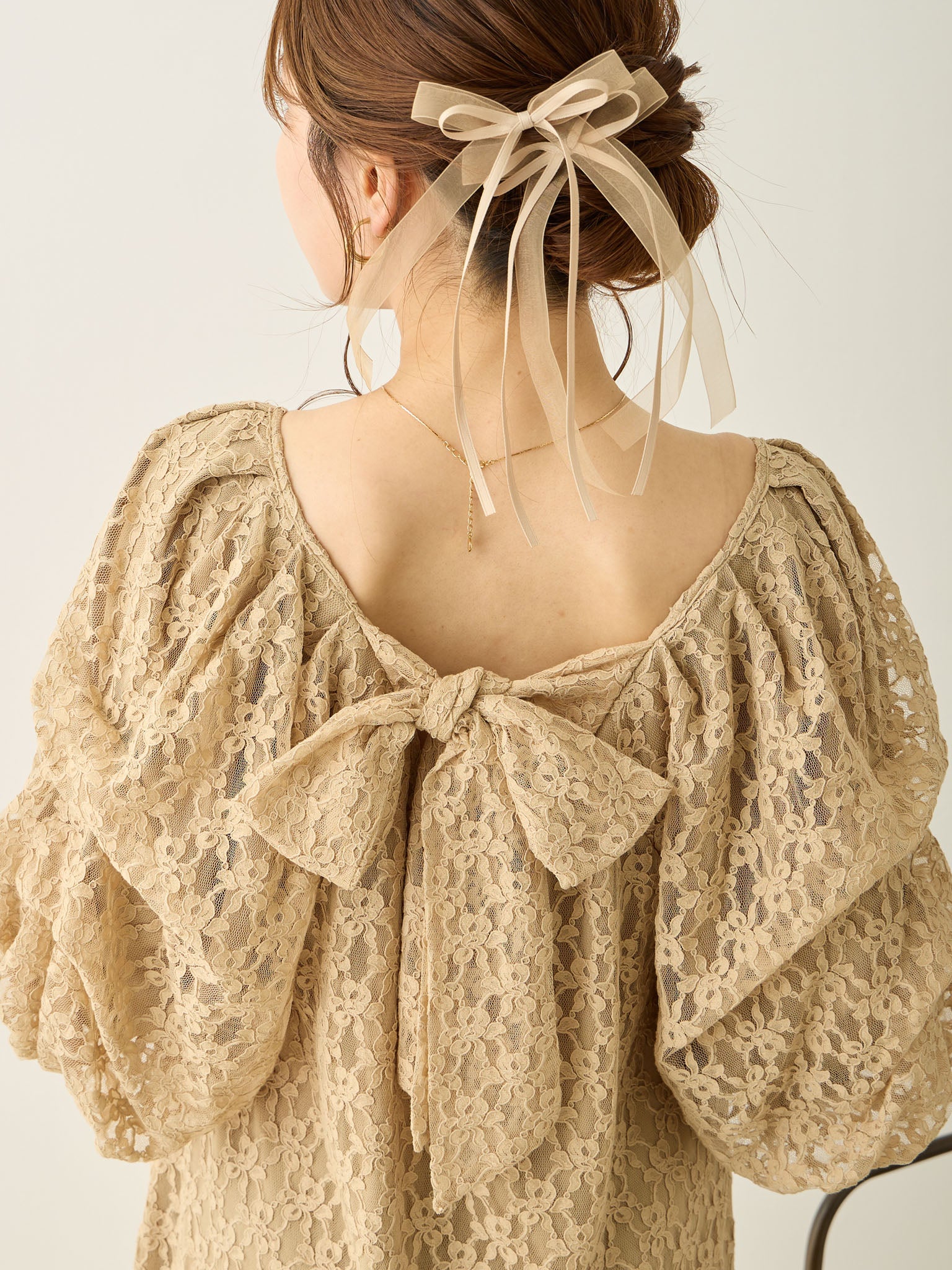 バルーン袖レースドレス Black – honono for mom&baby