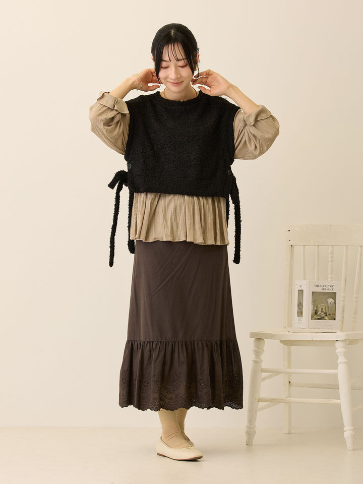 コットンレーススカート Charcoal