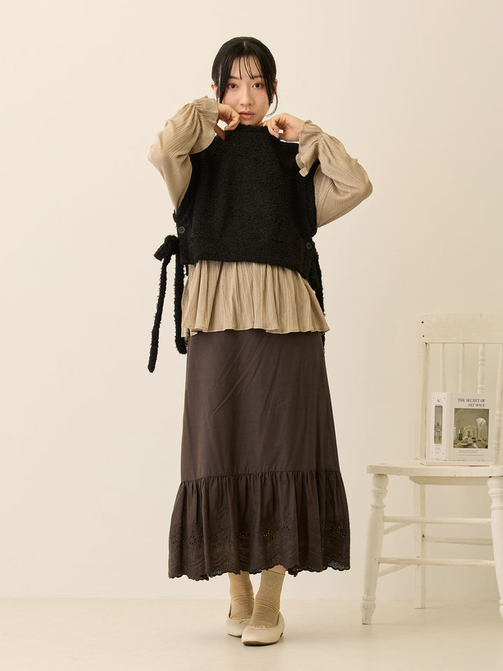 コットンレーススカート Charcoal