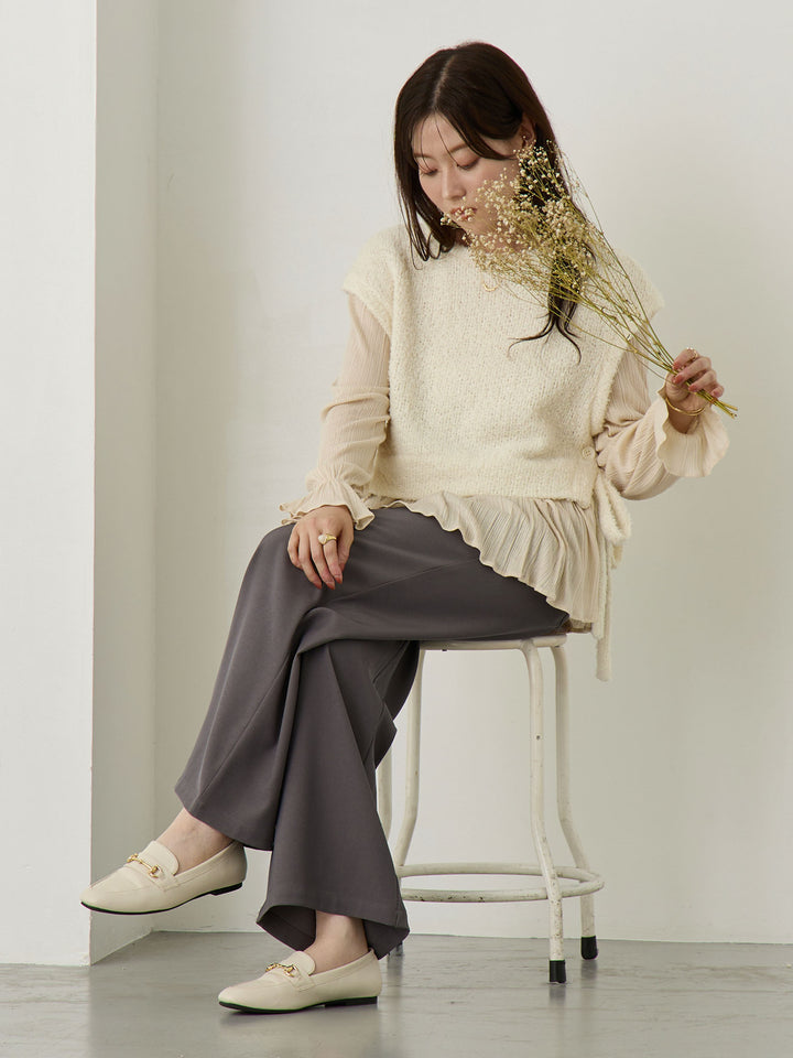 タックワイドパンツ Gray