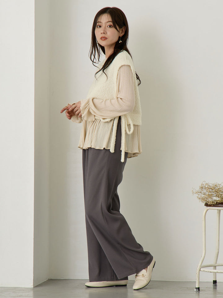 Knit Vest Docking Top - Ivory