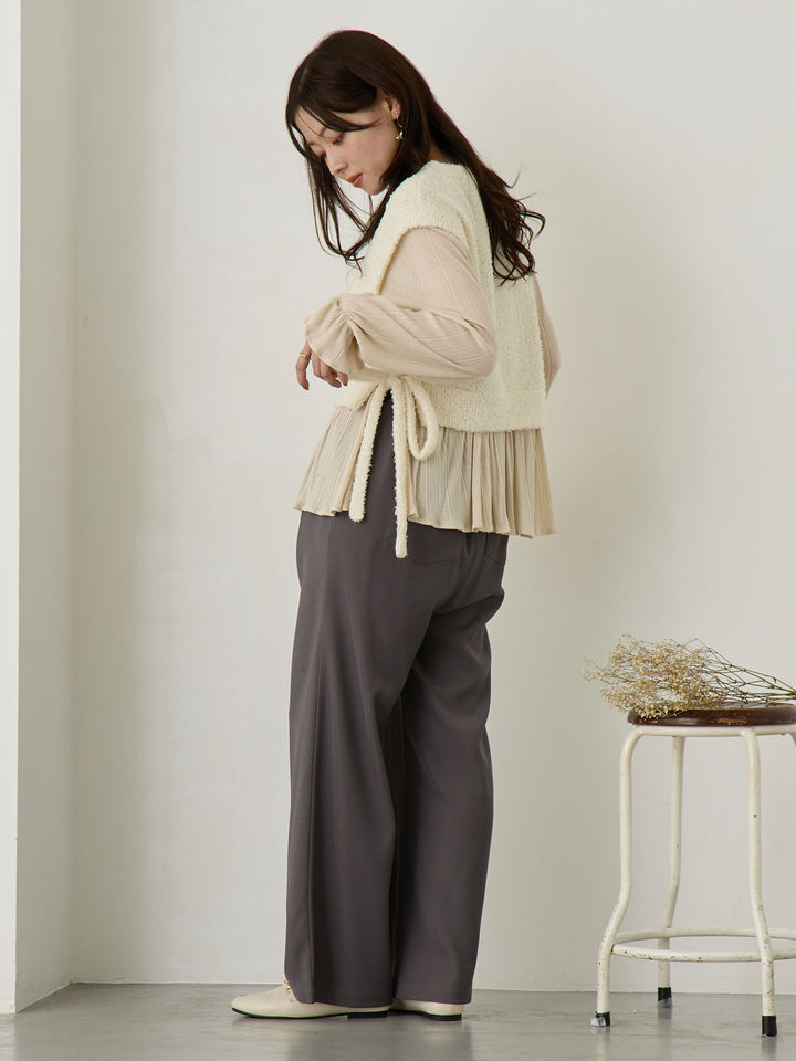 Knit Vest Docking Top - Ivory