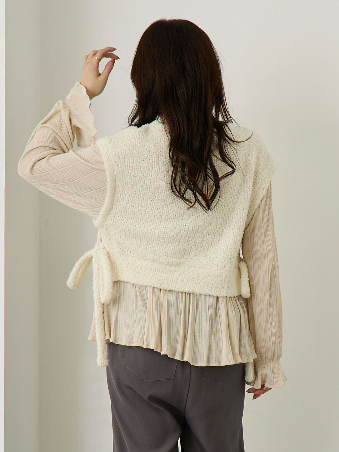 Knit Vest Docking Top - Ivory