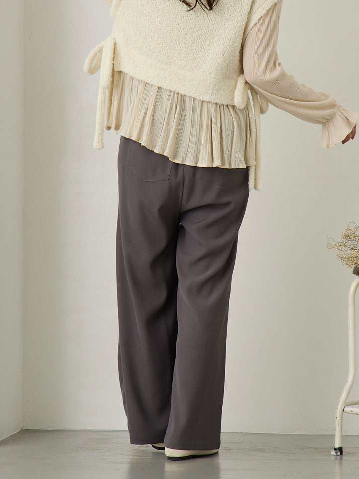 タックワイドパンツ Gray