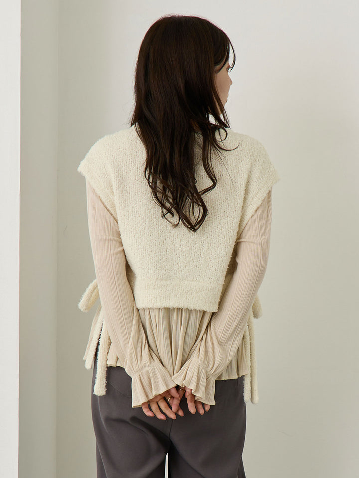 Knit Vest Docking Top - Ivory