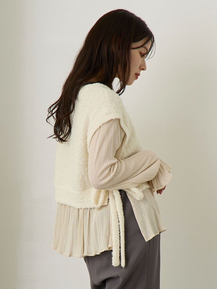 Knit Vest Docking Top - Ivory
