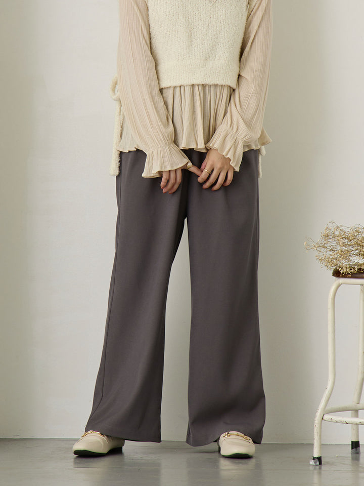 タックワイドパンツ Gray