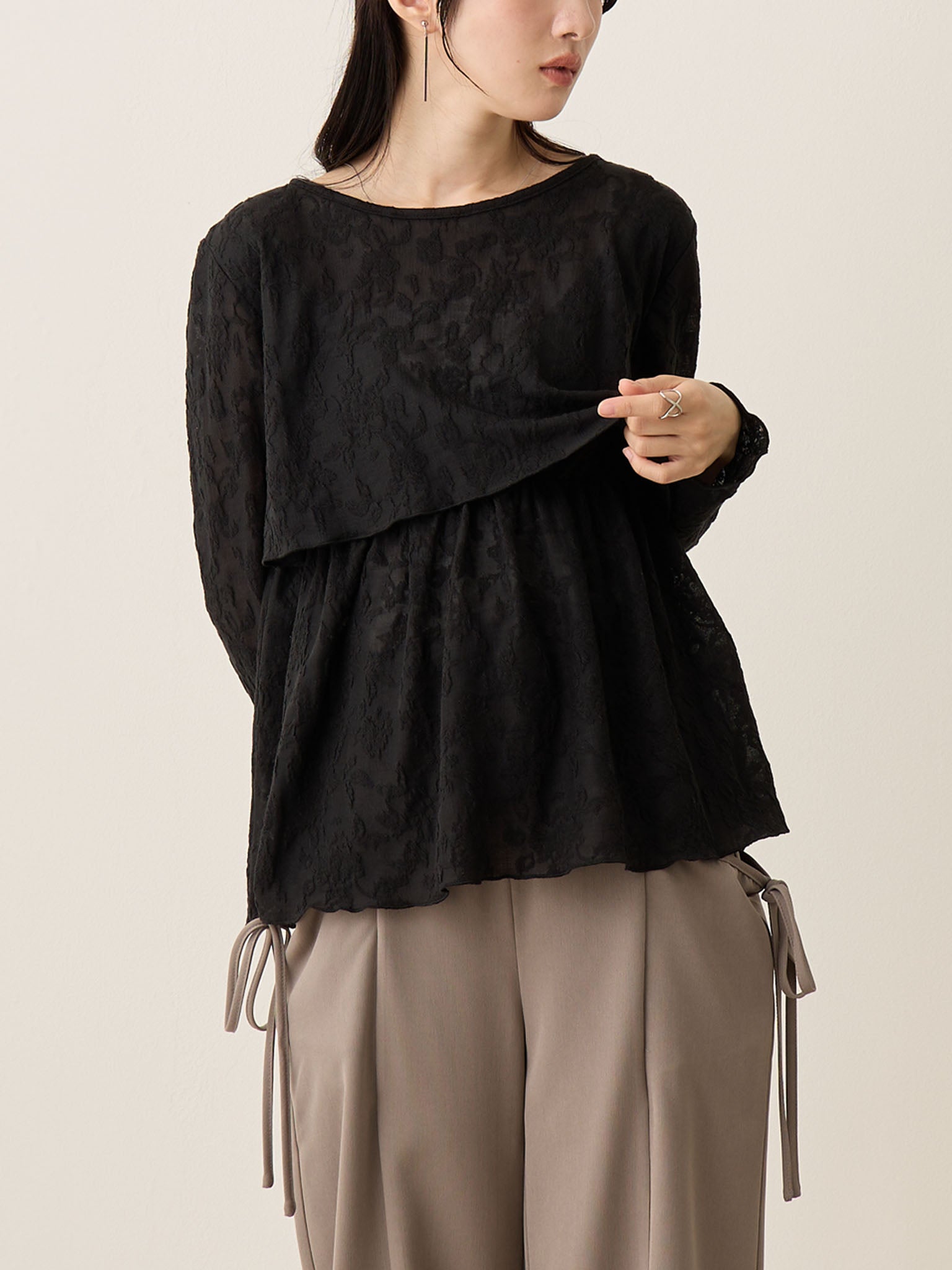 フラワージャガードトップス Black – honono for mom&baby