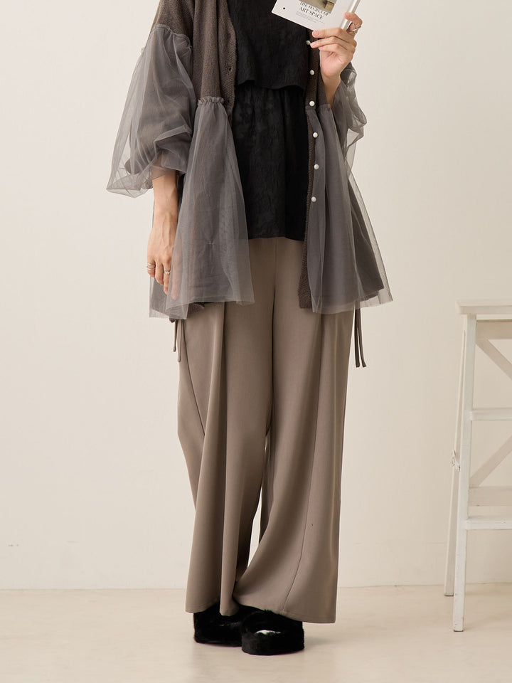 侧边蝴蝶结裤 灰色