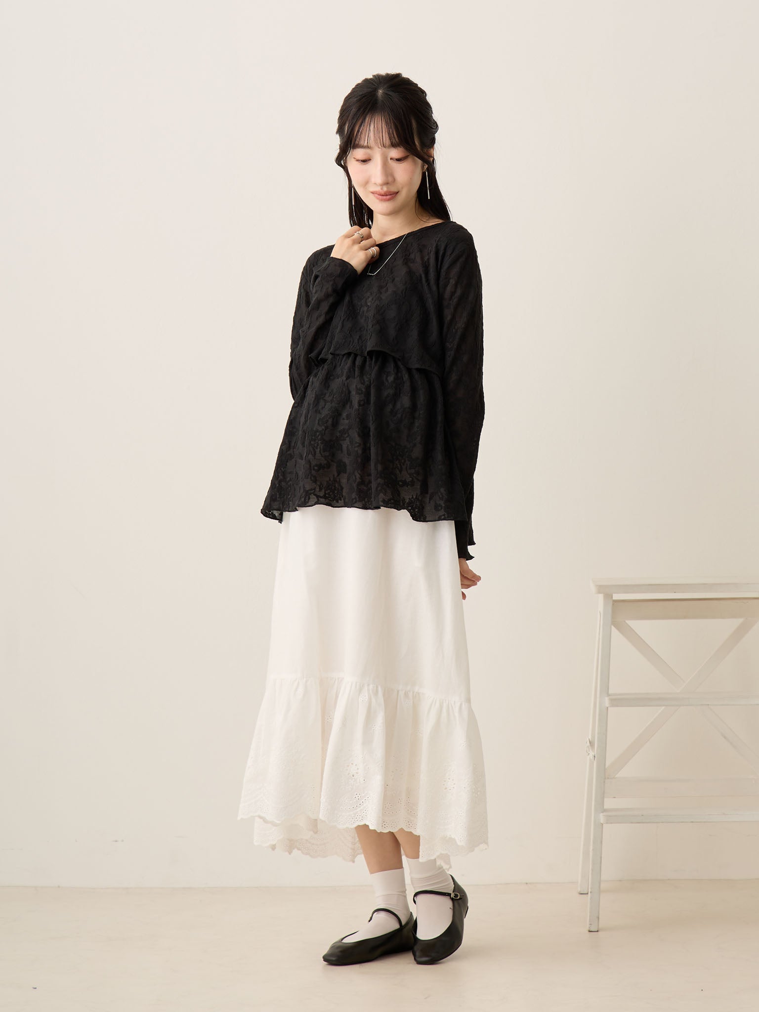 フラワージャガードトップス Black – honono for mom&baby