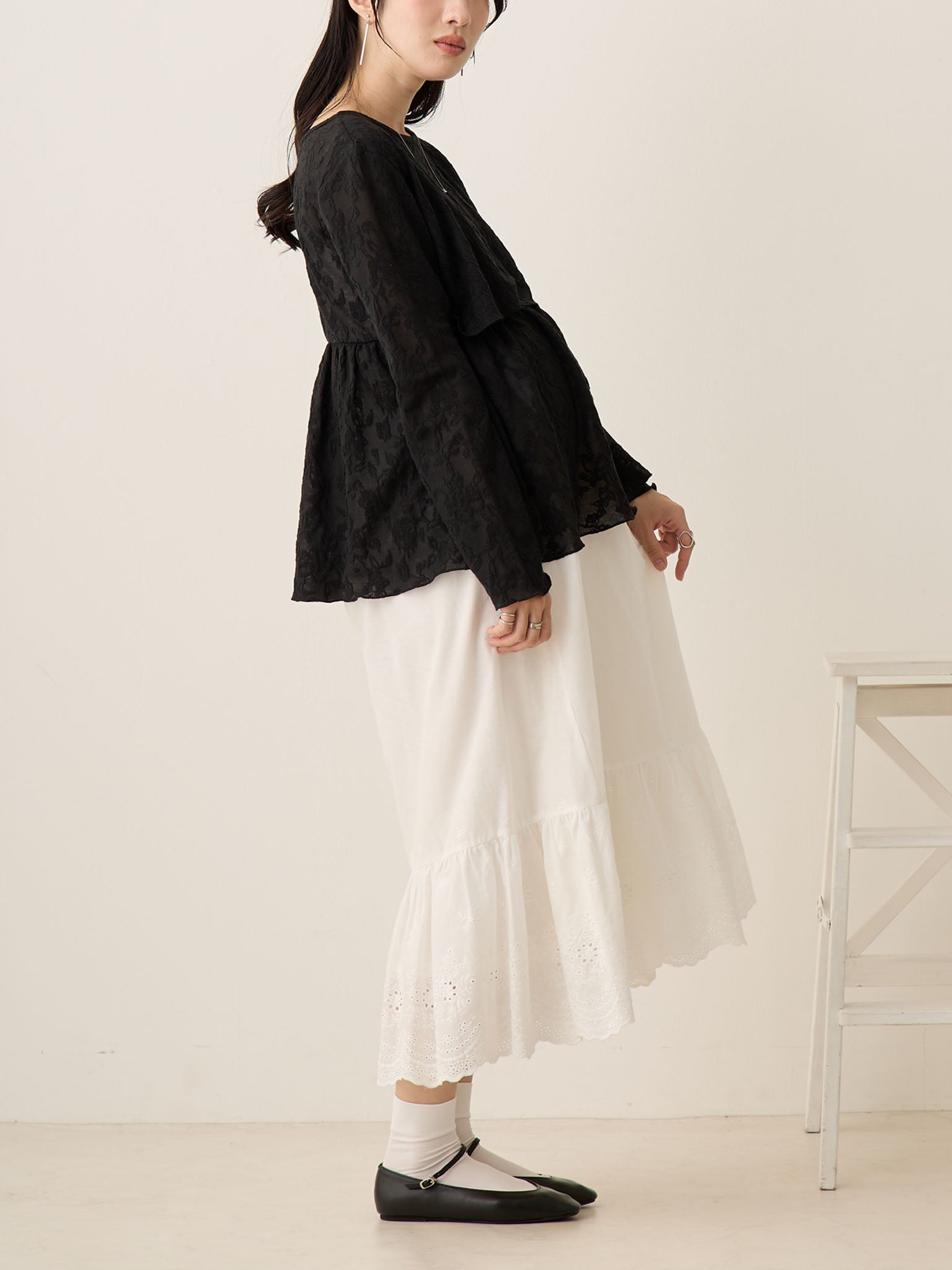 フラワージャガードトップス Black – honono for mom&baby