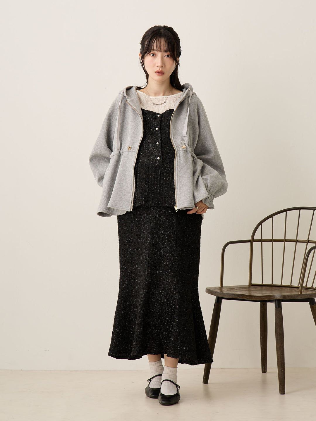 ダッカー付きダンボールライトアウター Gray