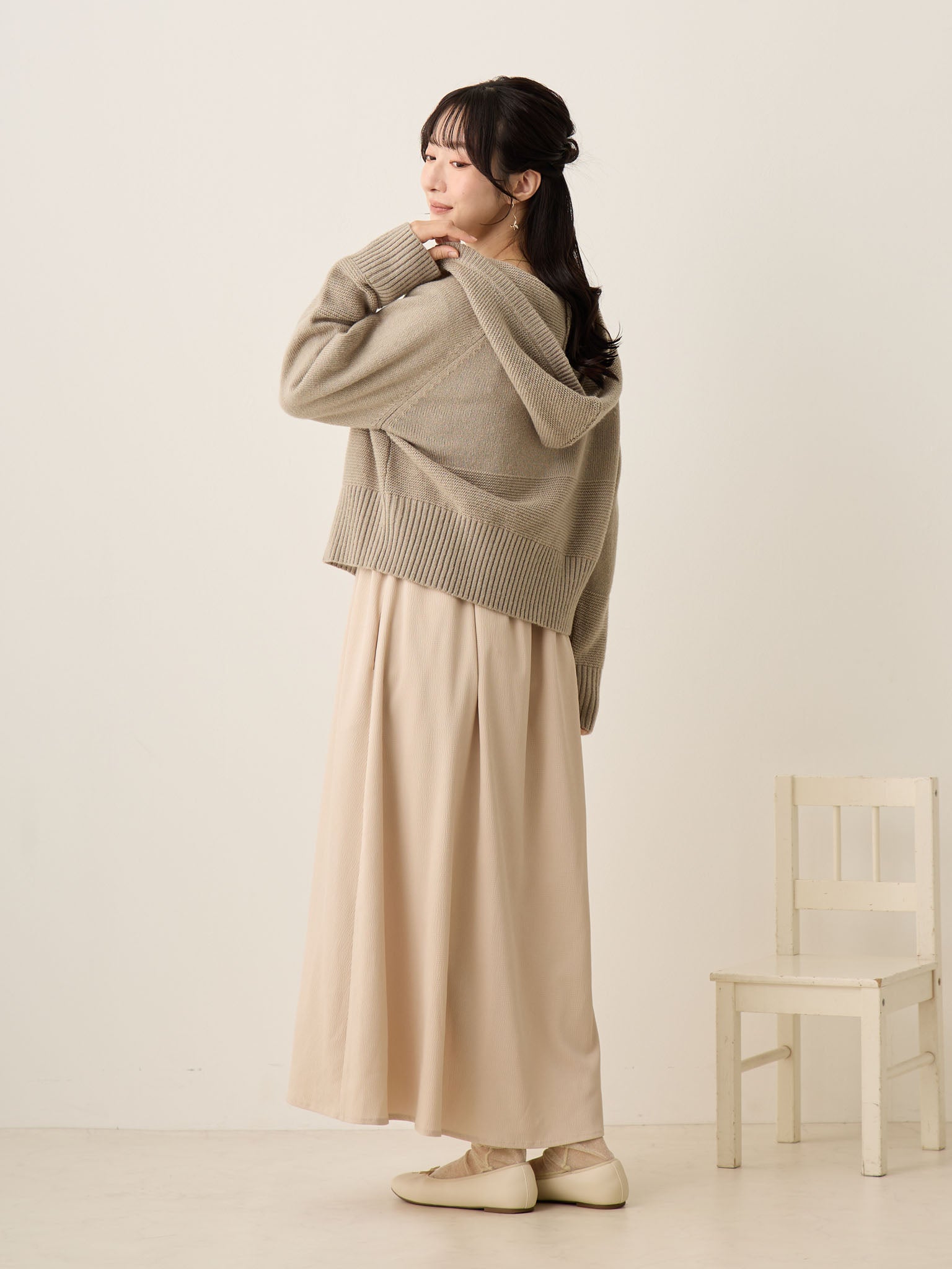 シャーリングキャミワンピース Beige – honono for mom&baby