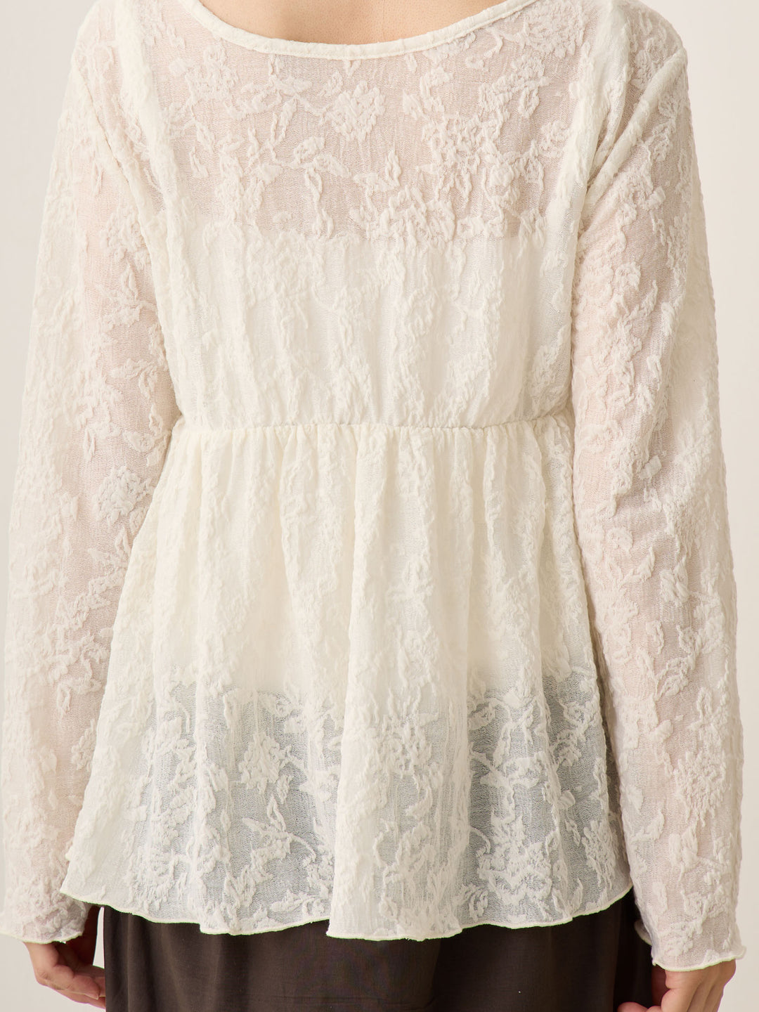 黑色花卉提花上衣