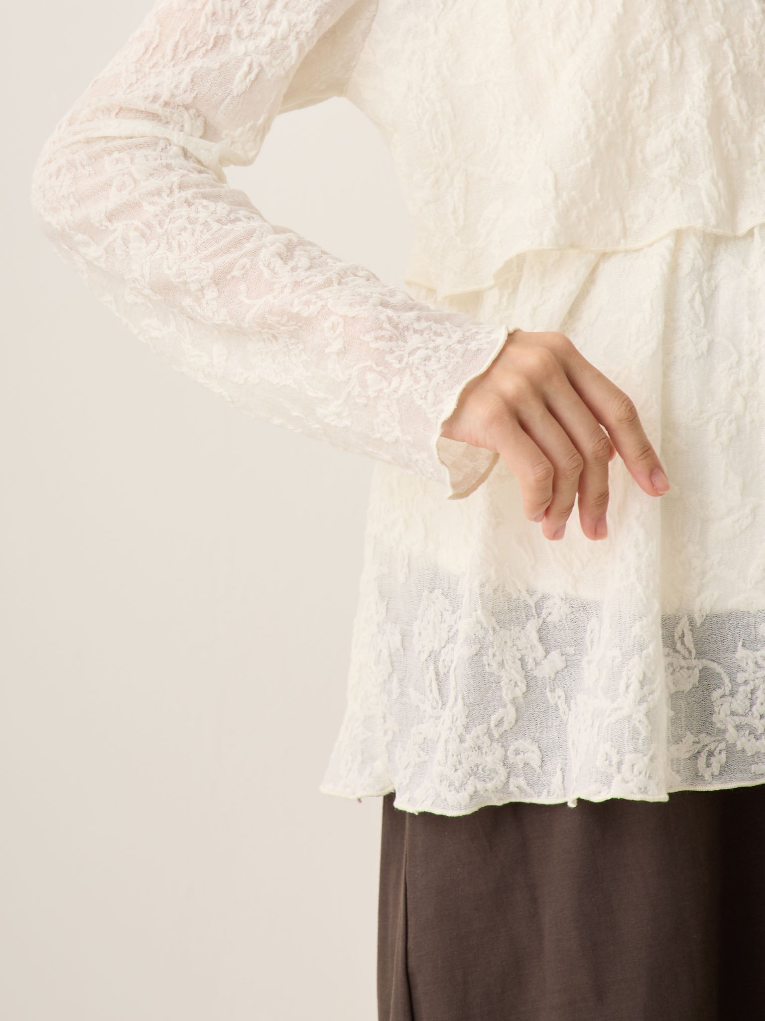 フラワージャガードトップス Ivory – honono for mom&baby