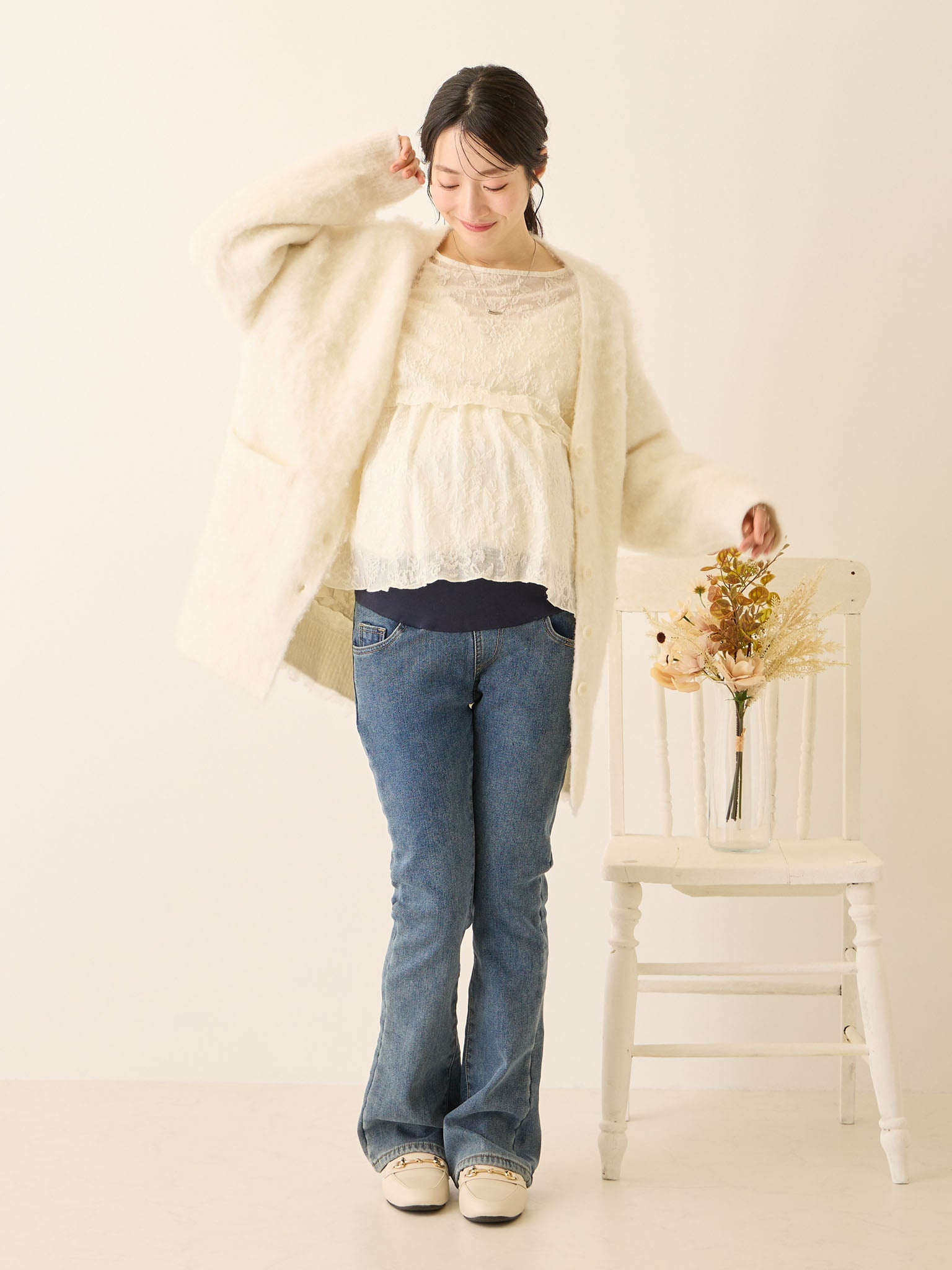 GANNI ホワイトカーディガン GANNI（ガニー）通販 - HAPPY PLUS STORE