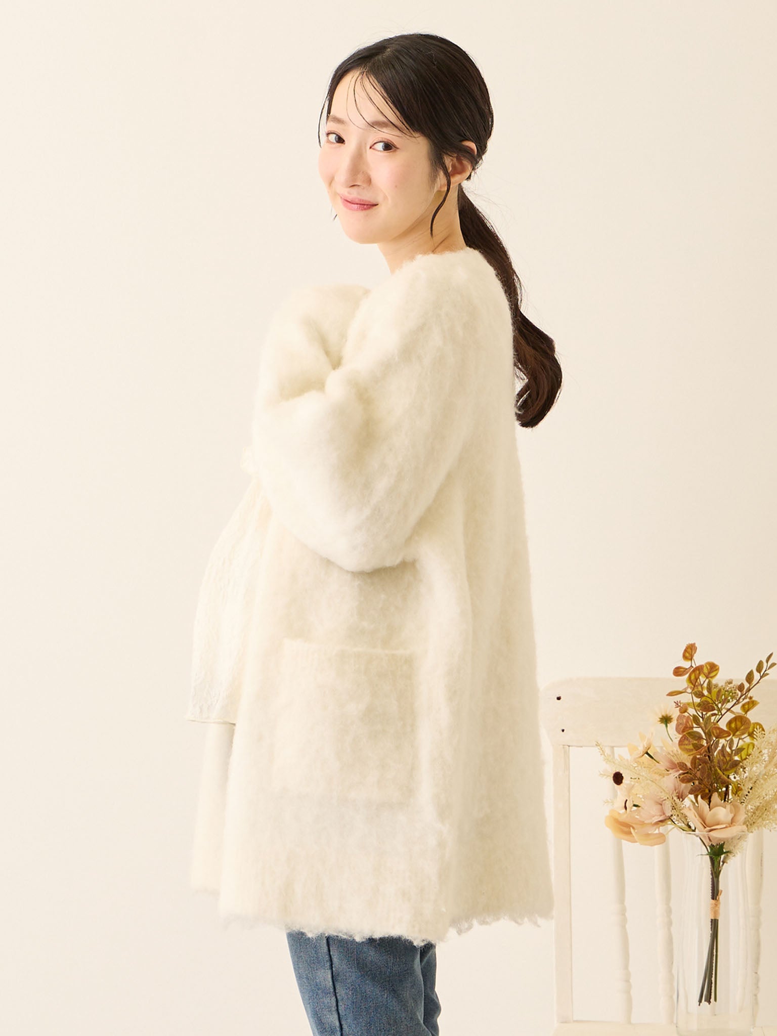 GANNI ホワイトカーディガン GANNI（ガニー）通販 - HAPPY PLUS STORE