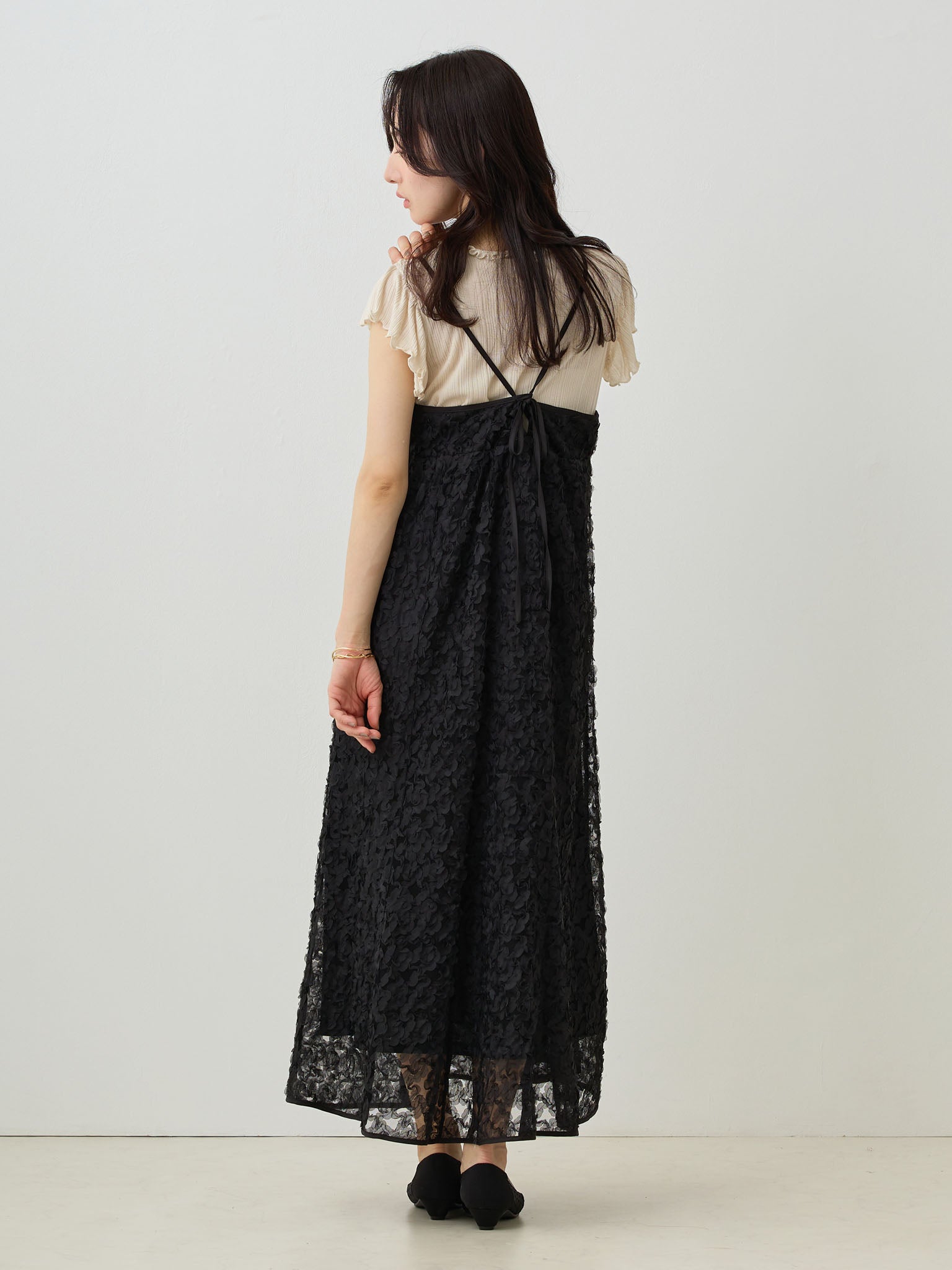 カシュクールレースキャミワンピース Black – honono for mom&baby
