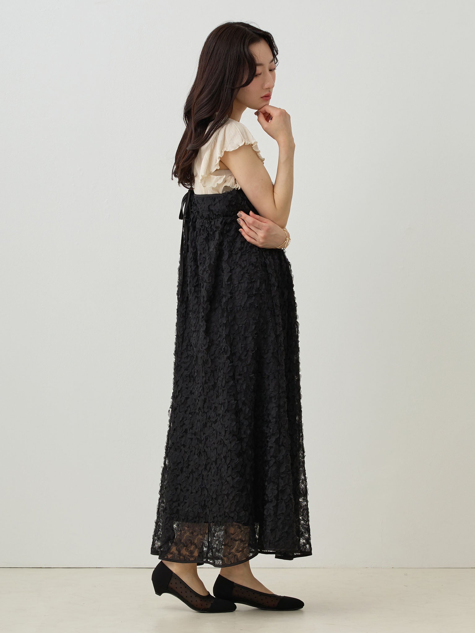 カシュクールレースキャミワンピース Black – honono for mom&baby