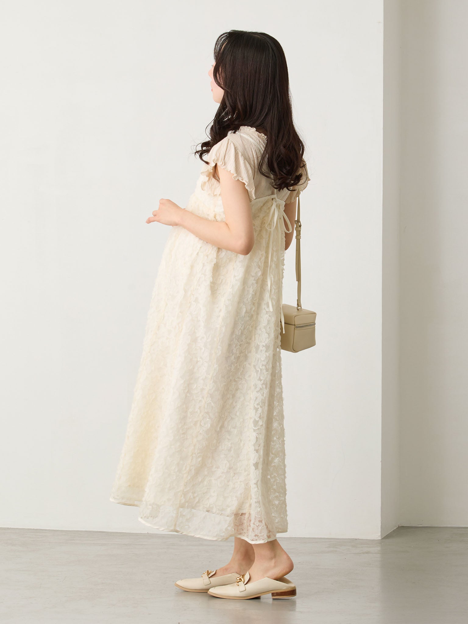 honono カシュクールレースキャミワンピース Ivory 最安値 カシュクールレースキャミワンピース Ivory – honono for mom&baby