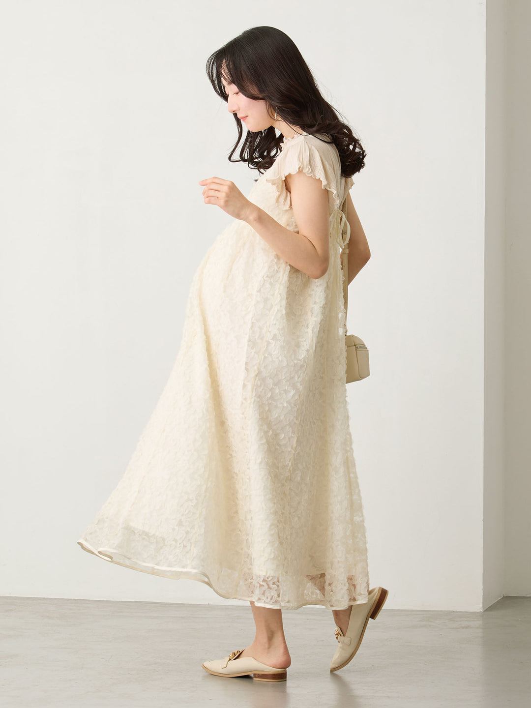 カシュクールレースキャミワンピース Ivory