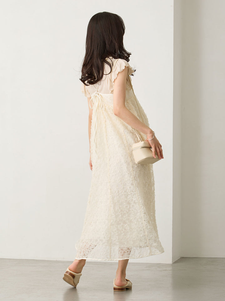 カシュクールレースキャミワンピース Ivory