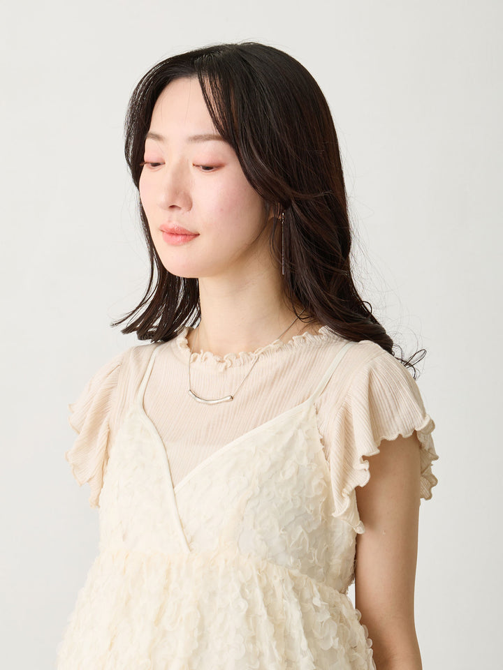 カシュクールレースキャミワンピース Ivory