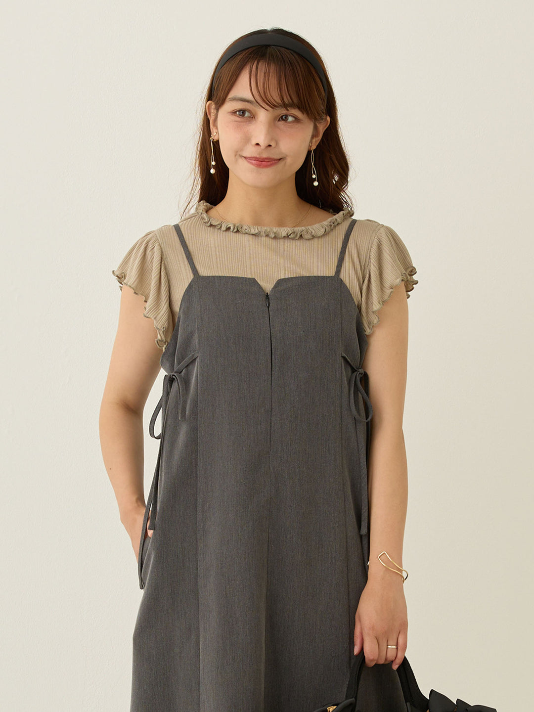 フレンチスリーブTシャツ Greige