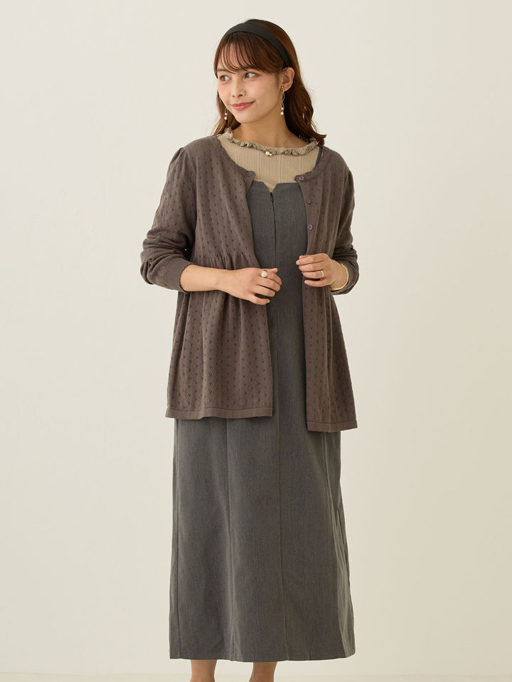 Side Ribbon Cami Dress Black