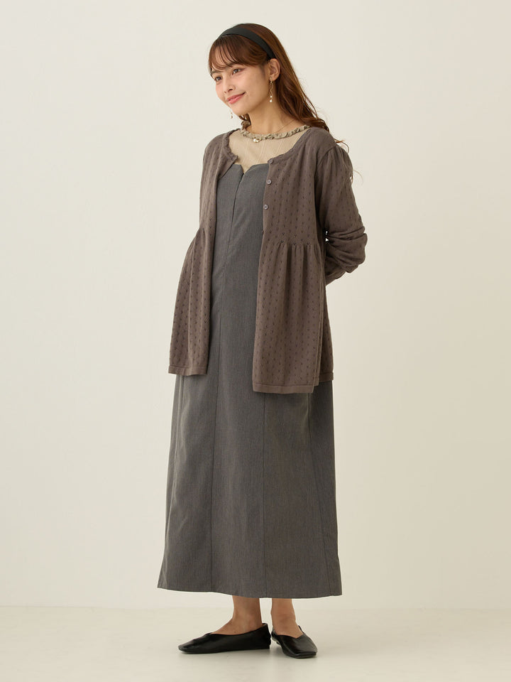 Side Ribbon Cami Dress Black