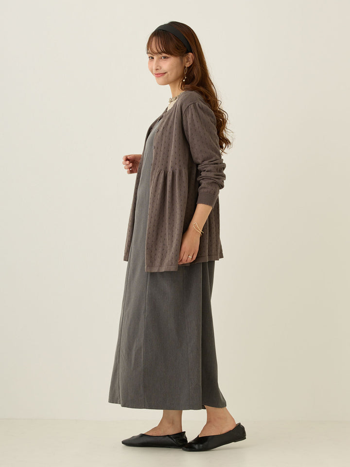 Side Ribbon Cami Dress Black