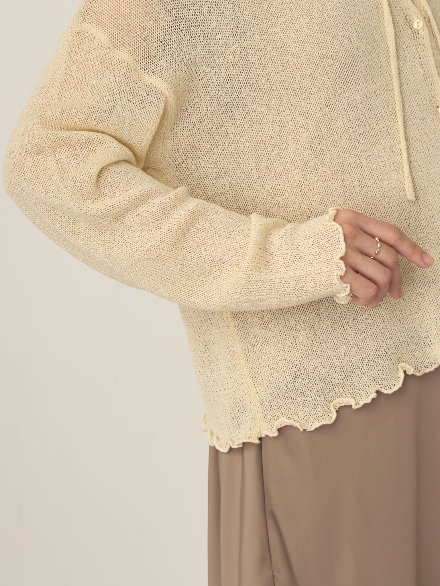 【美品】45R コットン サマーカーディガン ブラウン size3 サマーカーディガン Brown – honono for mom&baby