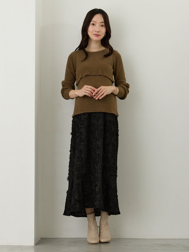 シンプル授乳ニット Brown