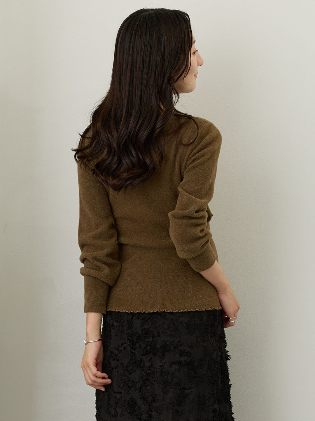 シンプル授乳ニット Brown