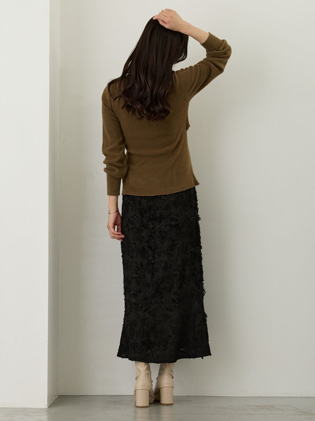 シンプル授乳ニット Brown