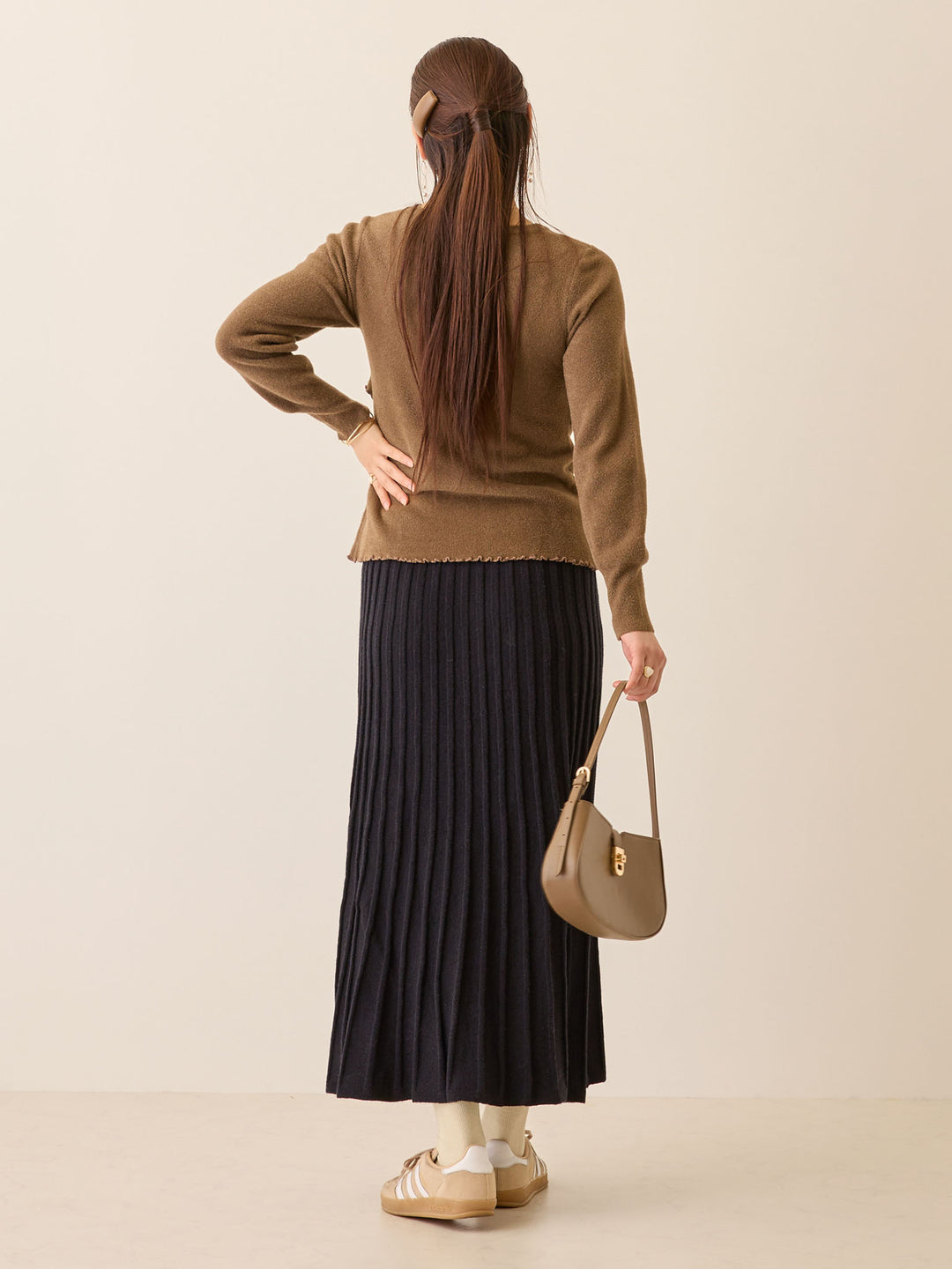 シンプル授乳ニット Brown