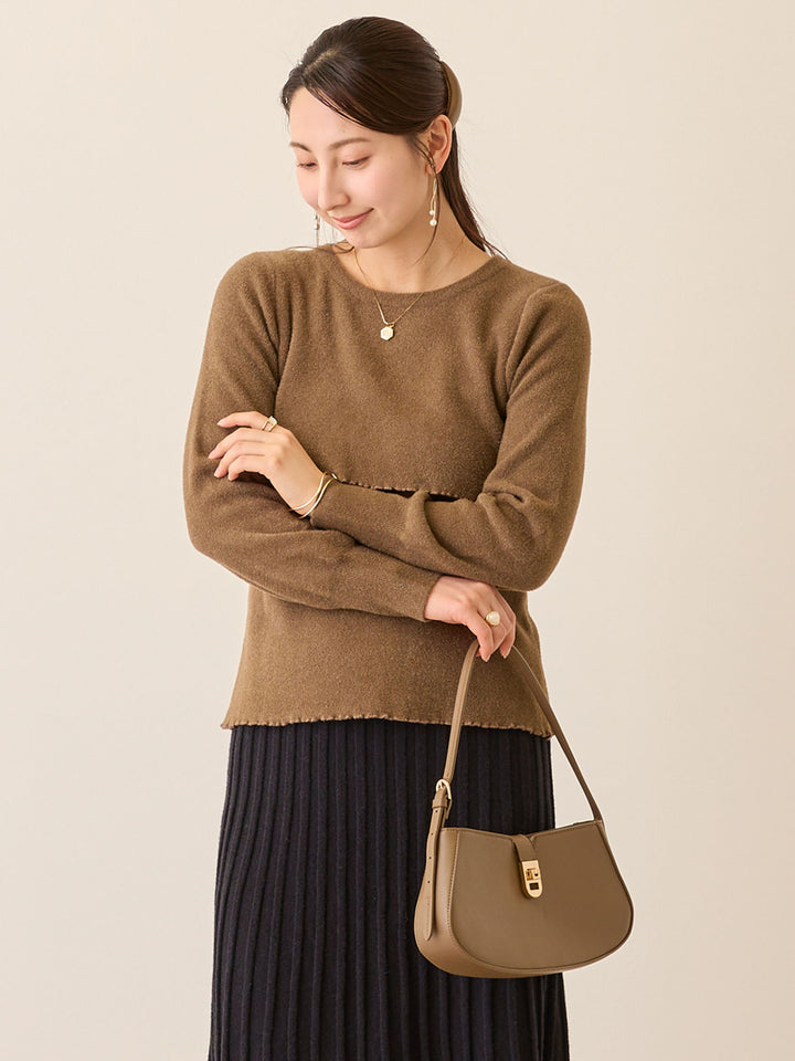 シンプル授乳ニット Brown