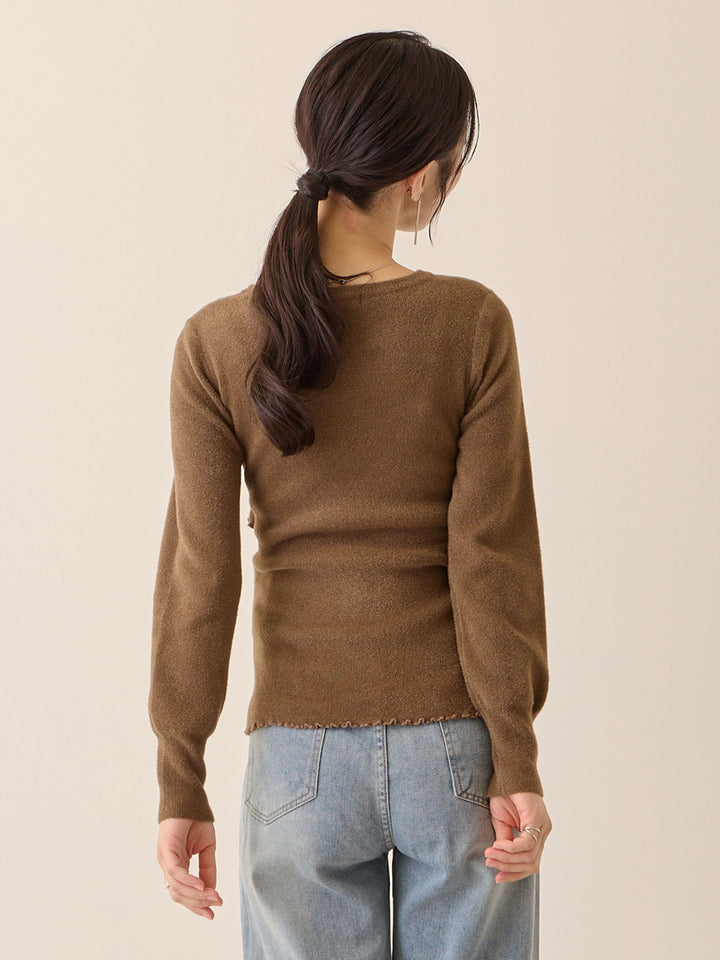 シンプル授乳ニット Brown