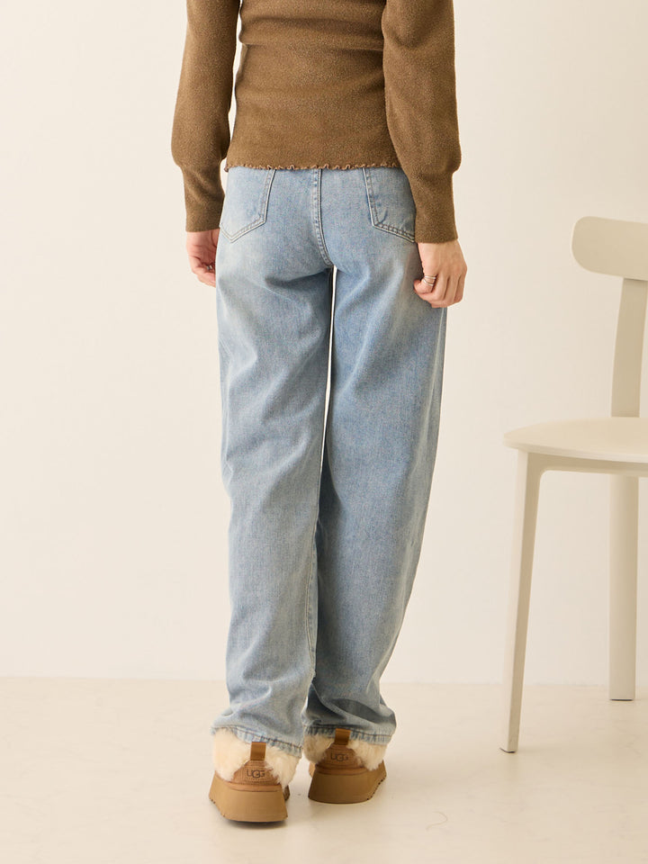 マタニティロングデニム Light blue