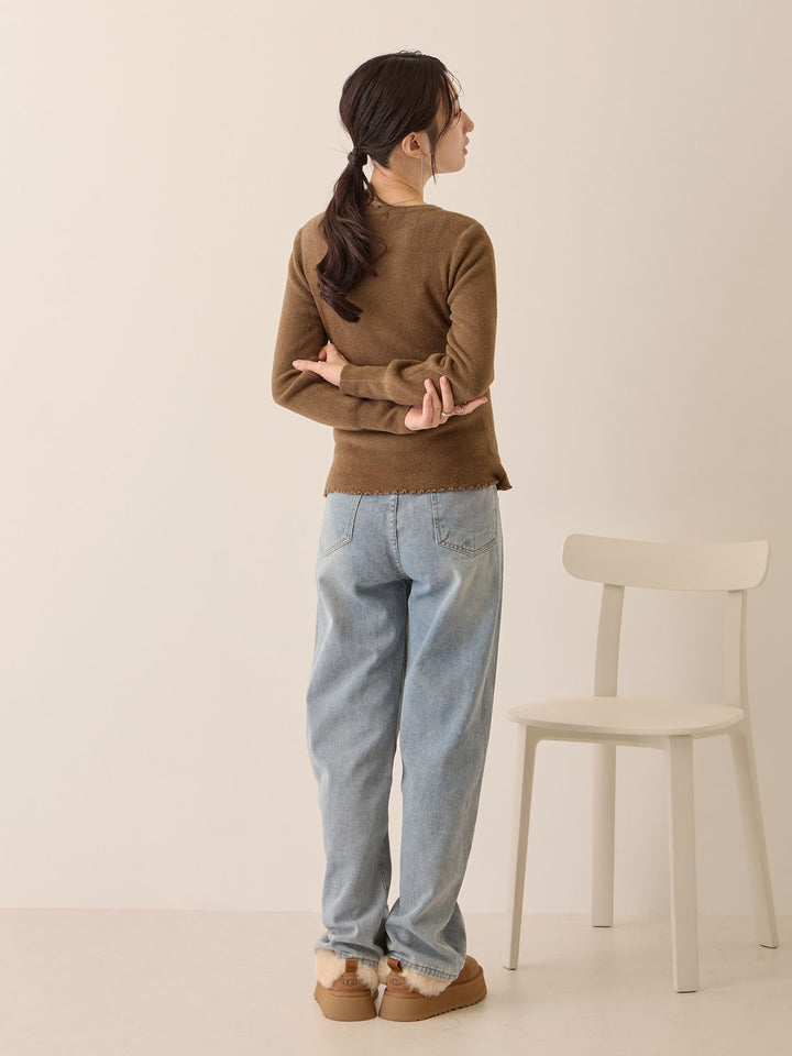 シンプル授乳ニット Brown