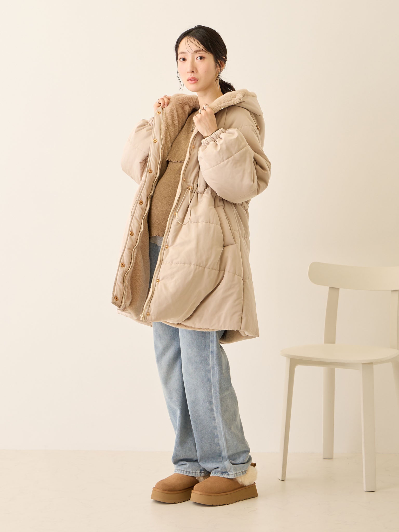 ダッカー付き中綿アウター Greige – honono for mom&baby