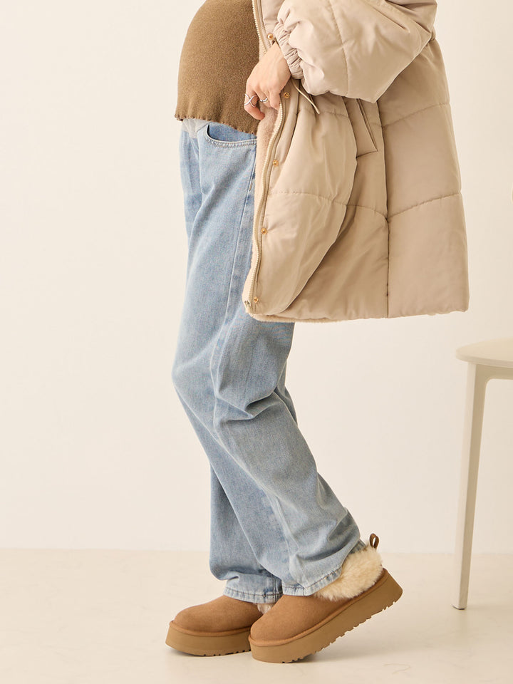 マタニティロングデニム Light blue